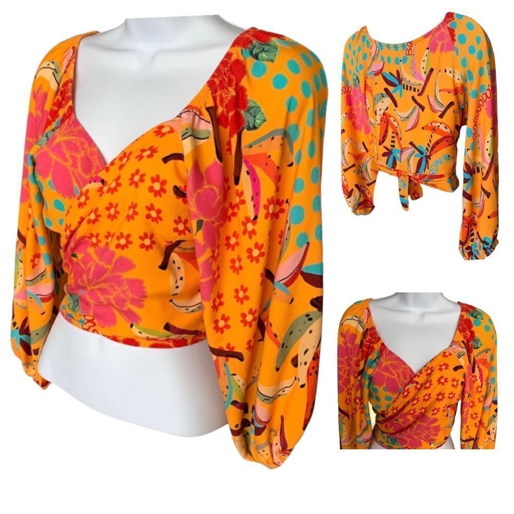 Vibrant Floral Women's Crop Top